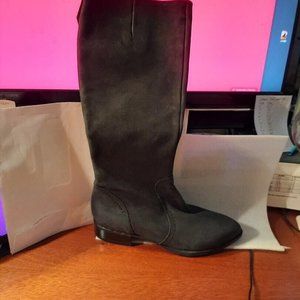 Nine West Women Nicolah Knee High Wide Calf Leather Boots Black Size 7 PreLoved